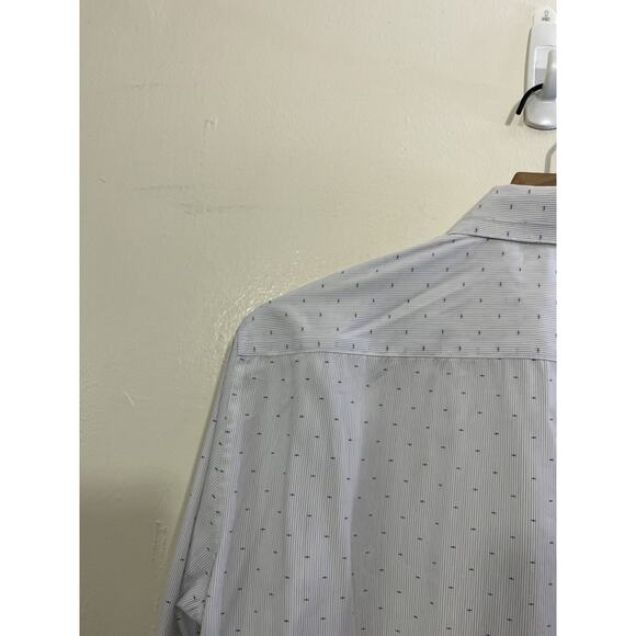 Theory Slim Fit Button Down Shirt 15 R Preppy Quiet Luxury Old Money Office Work - Picture 12 of 16